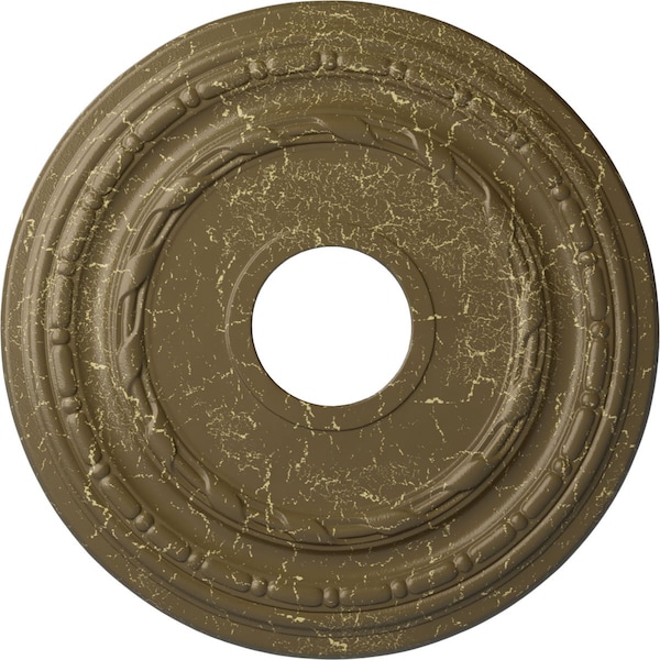 Ekena Millwork Dublin Medallion (Canopies up to 8 1/4"), 15 3/8"OD x 3 5/8"ID x 1"P, Mississippi Mud Crackle CM15DUMMC - main